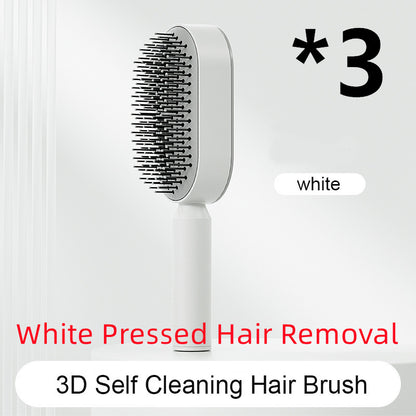 Self Cleaning Hair Brush For Women One-key