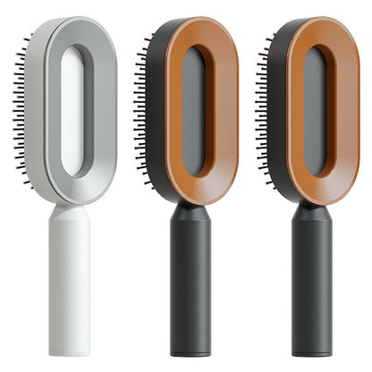 Self Cleaning Hair Brush For Women One-key
