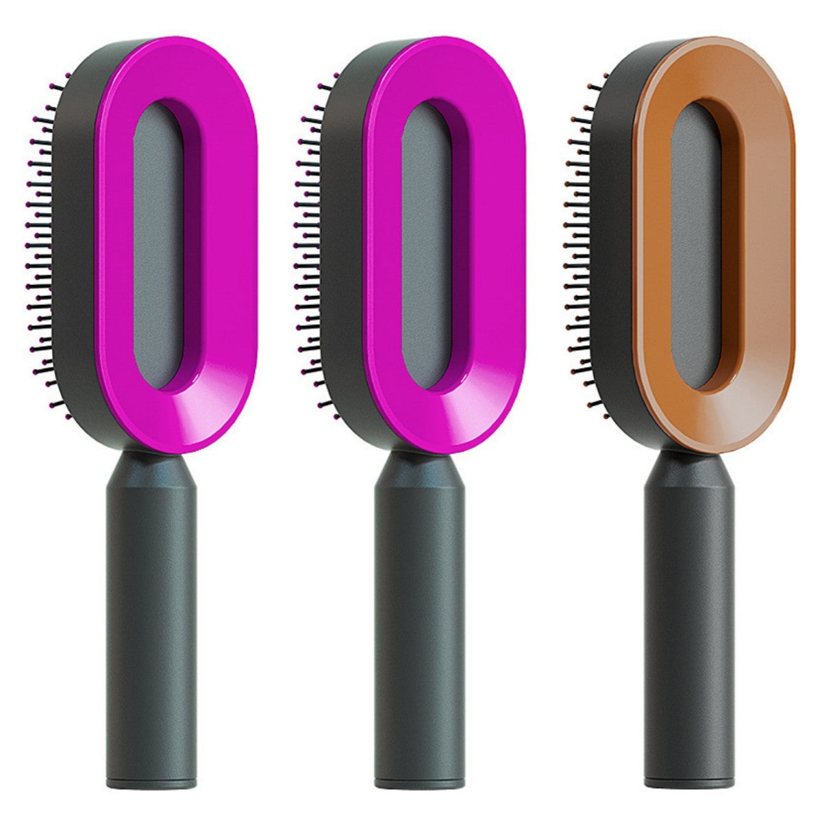 Self Cleaning Hair Brush For Women One-key