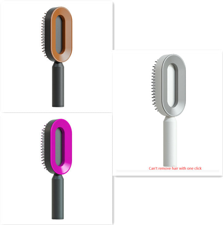 Self Cleaning Hair Brush For Women One-key