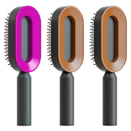 Self Cleaning Hair Brush For Women One-key