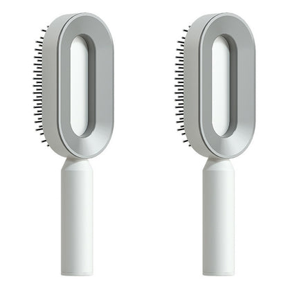 Self Cleaning Hair Brush For Women One-key